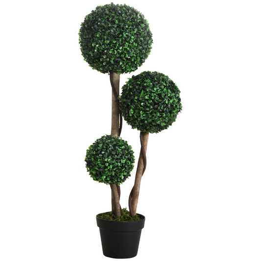 90cm Boxwood Ball Topiary Tree - Indoor/Outdoor Faux Plant