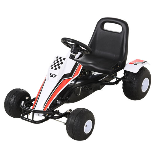 Kids' Racing Pedal Go-Kart with Steering Wheel, Gears & Brakes