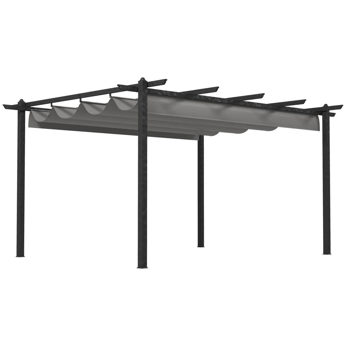 4x3m Aluminium Pergola Gazebo with Retractable Roof