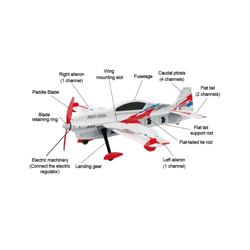 QIDI-550 6Ch 3D 500mm Wingspan Brushless RC plane