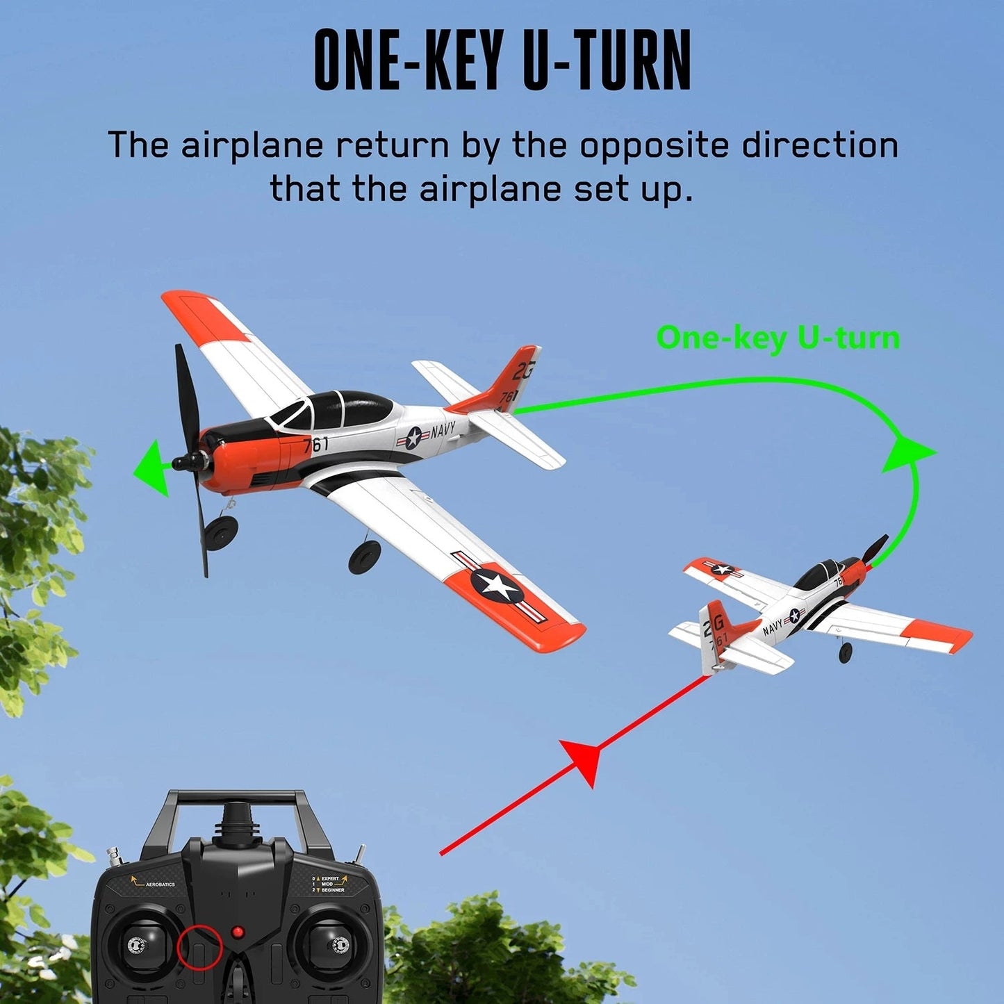 Volantex T-28 Trojan RC Plane 2.4G 4CH RTF