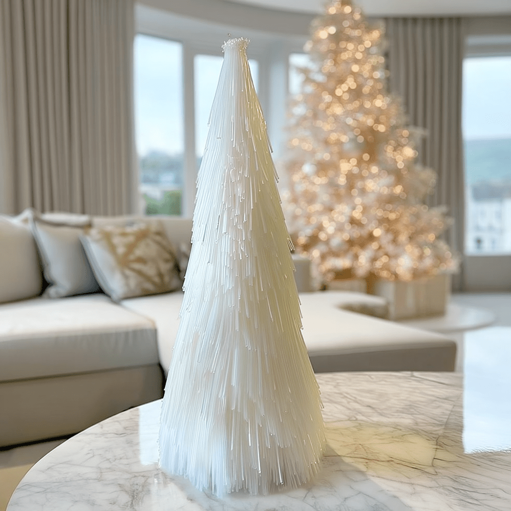 Medium White Decorative Christmas Tree Ornament