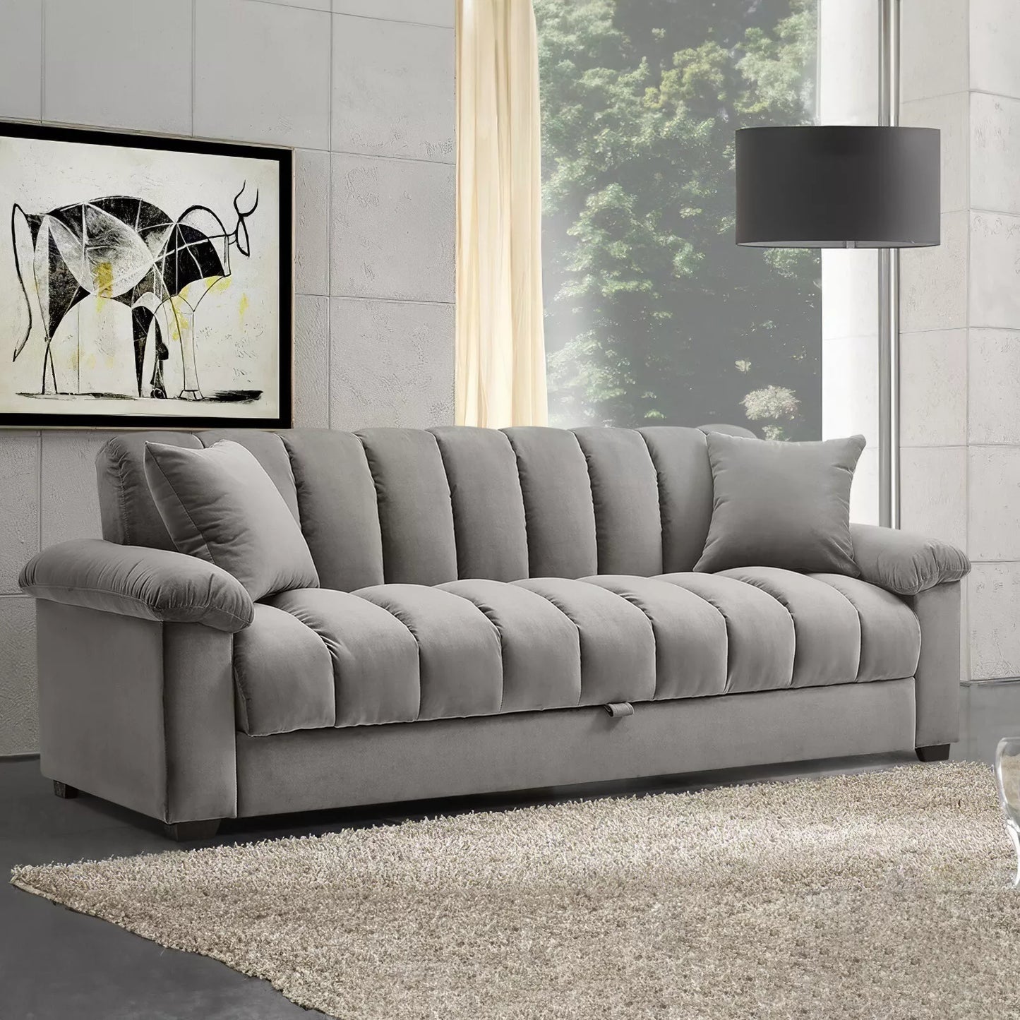 Grey Comfort Sleeper Sofa Bed