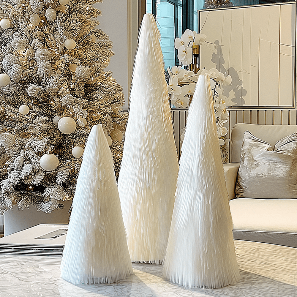 Small White Decorative Christmas Tree Ornament