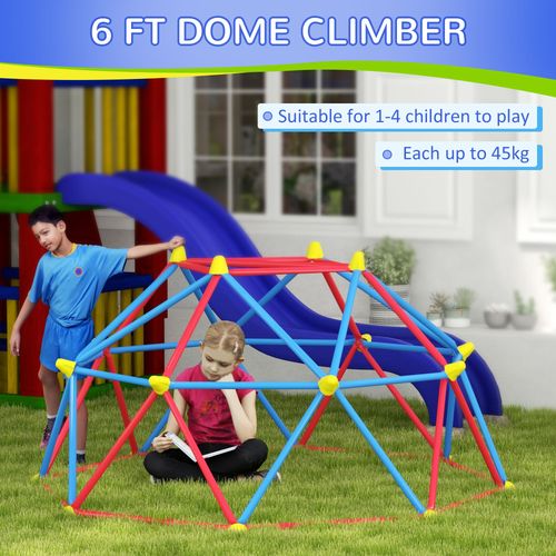 6 FT Dome Climber, Jungle Gym with Rust and UV Resistant Steel Frame