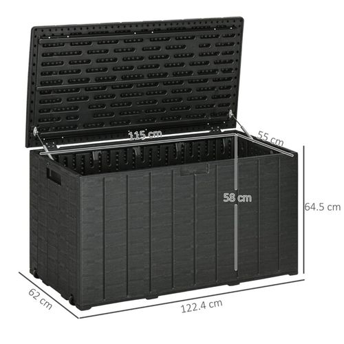 Ultimate 366L Rolling Outdoor Storage Box - Durable & Easy-Move Design