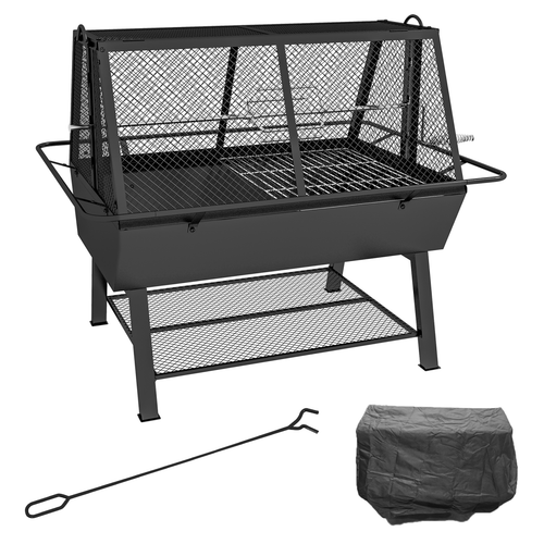 3-in-1 BBQ Rotisserie: Grill, Roaster & Fire Pit