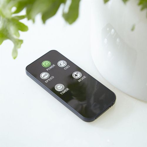 Neo 46" Black Tower Fan - Remote Control, LCD Display, 3 Speeds & 7.5-Hour Timer