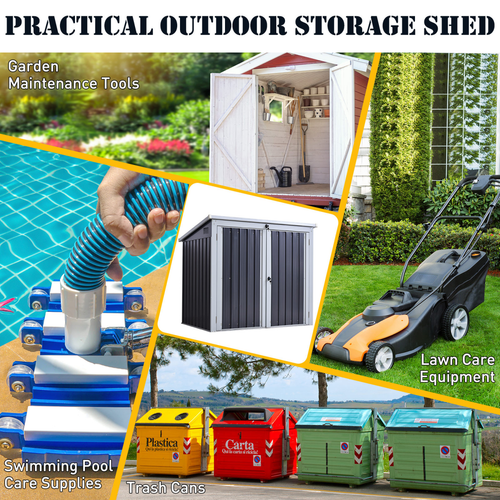 Durable Steel Garden Shed for 2 Wheelie Bins - Lockable & Weather-Resistant