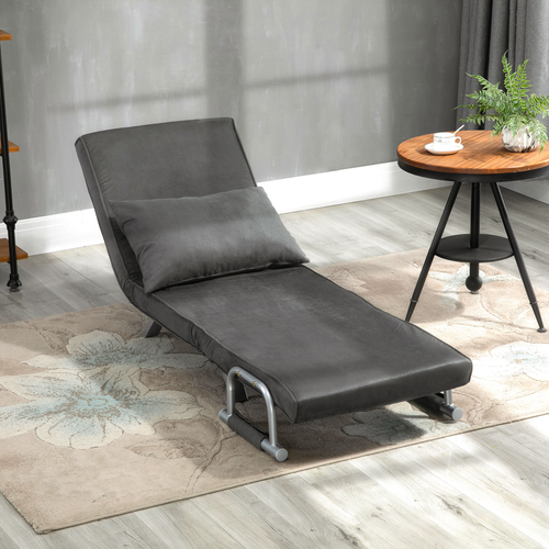Versatile Foldable Sofa Bed Armchair - Space-Saving Comfort in Dark Grey
