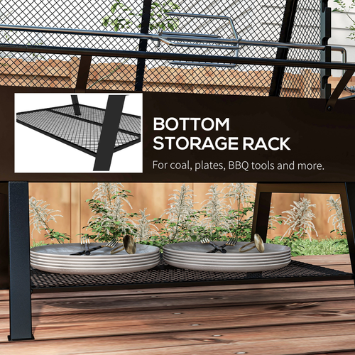 3-in-1 BBQ Rotisserie: Grill, Roaster & Fire Pit