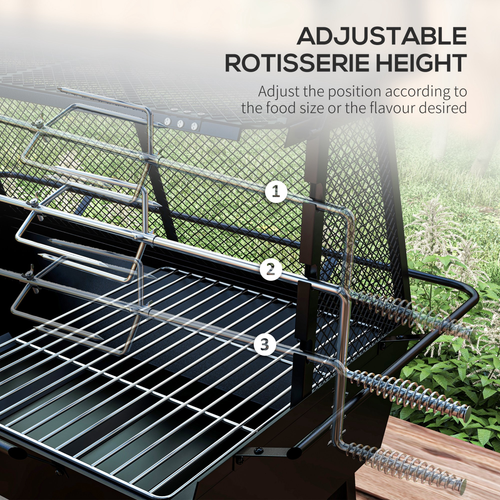 3-in-1 BBQ Rotisserie: Grill, Roaster & Fire Pit