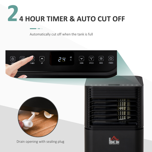 4-in-1 Portable 5000 BTU Air Conditioner with LED Display & Timer