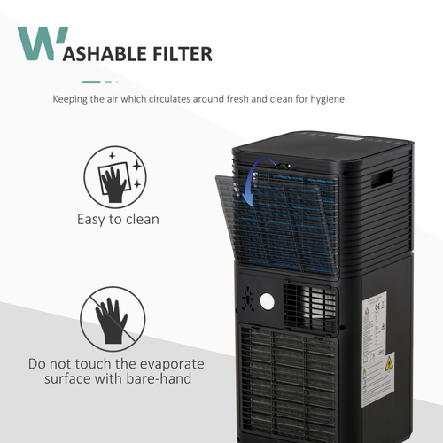 4-in-1 Portable 5000 BTU Air Conditioner with LED Display & Timer