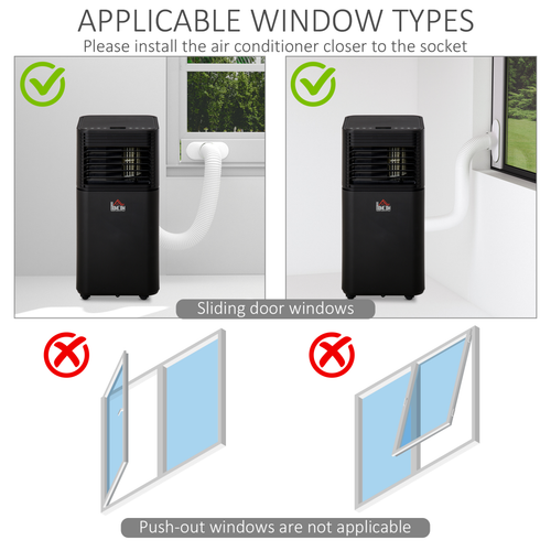 4-in-1 Portable 5000 BTU Air Conditioner with LED Display & Timer