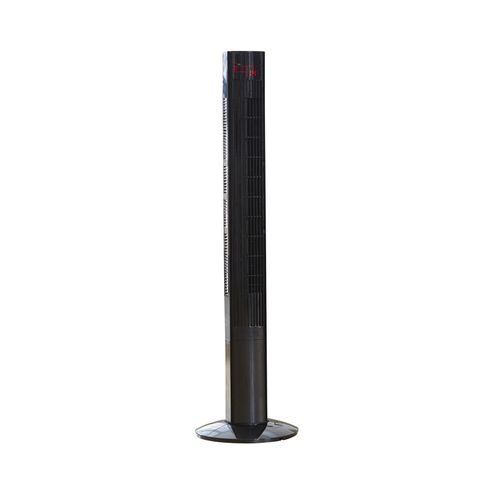 Neo 46" Black Tower Fan - Remote Control, LCD Display, 3 Speeds & 7.5-Hour Timer
