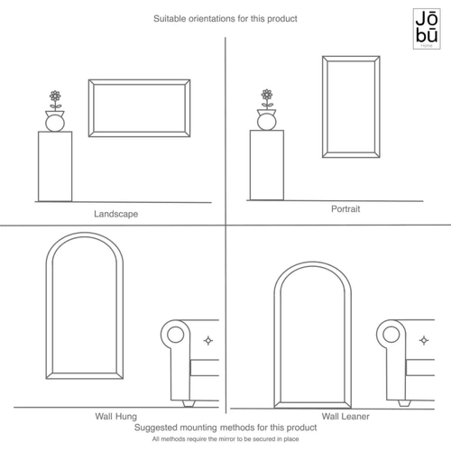 Aimi Black Metal Rectangle Window Mirror - Modern Elegance for Every Space