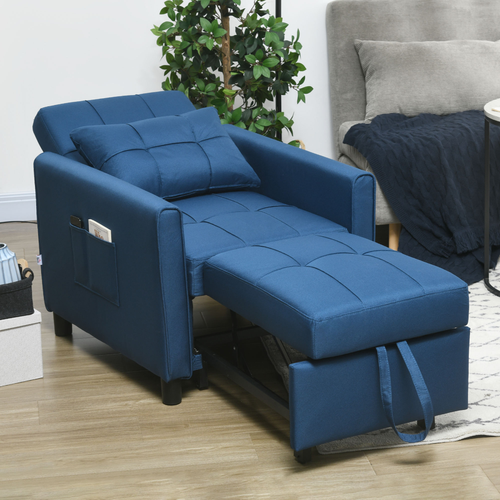 Transforming Sleeper Chair Bed: Comfort Meets Convenience in Blue