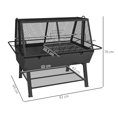 3-in-1 BBQ Rotisserie: Grill, Roaster & Fire Pit