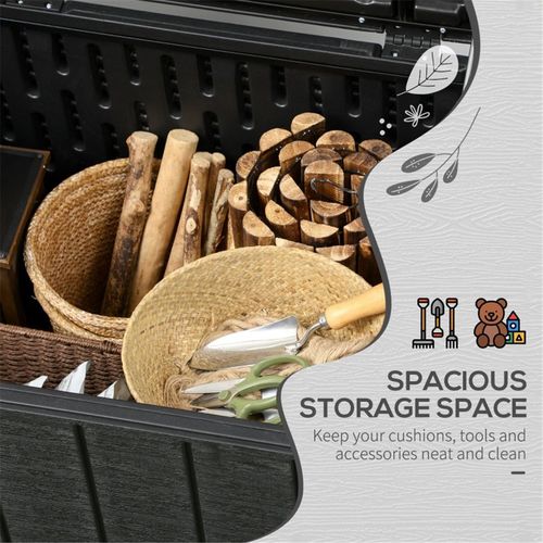 Ultimate 366L Rolling Outdoor Storage Box - Durable & Easy-Move Design