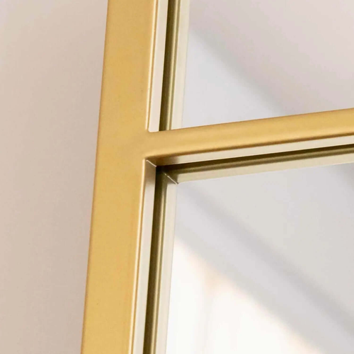 Aimi Gold Metal Leaner Window Mirror - Chic Full-Length Elegance (180x105cm)